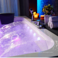 Fashion Design with Colorful LED Light Jets 3 Person Bathtub